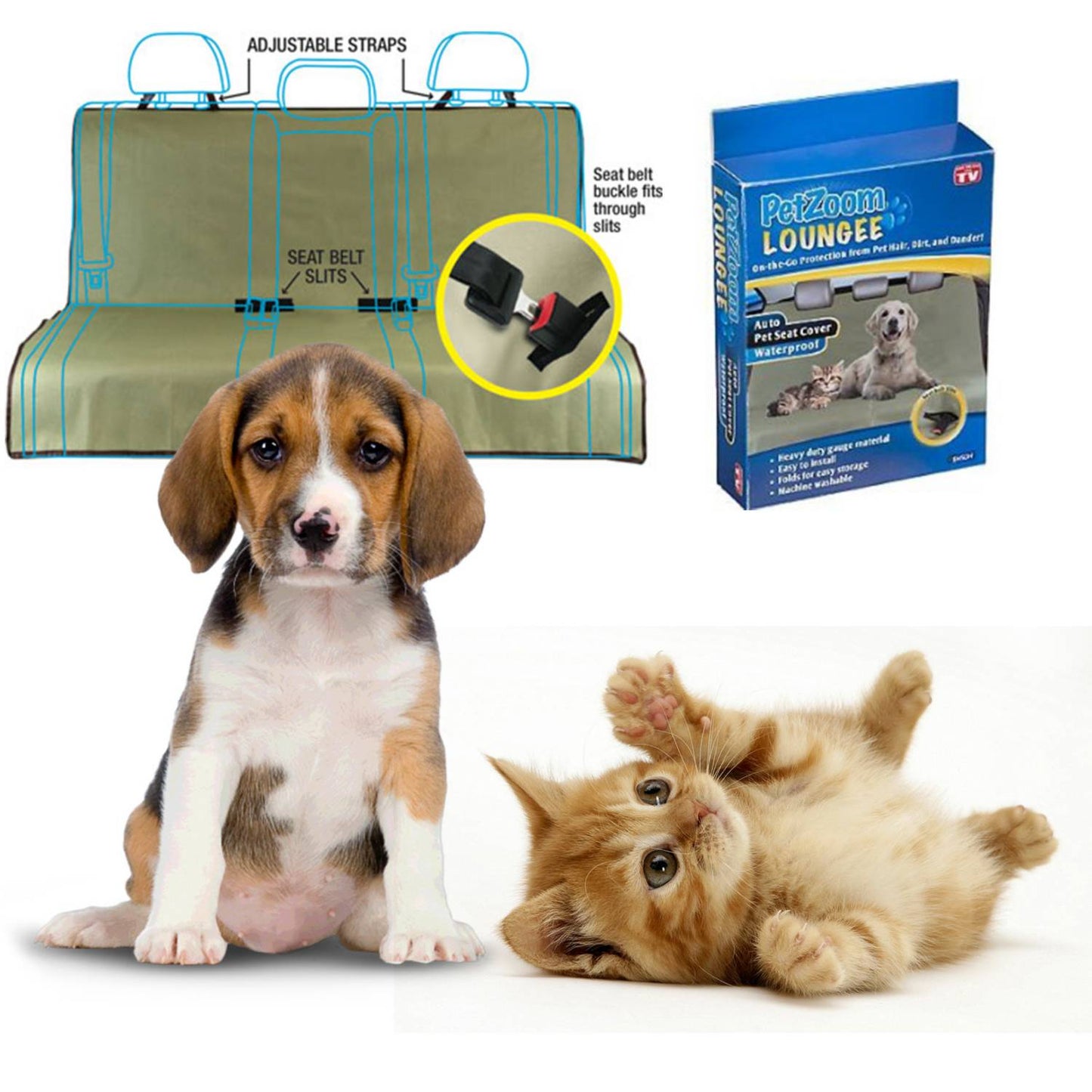 Funda Cubre Asiento de Auto para Mascotas