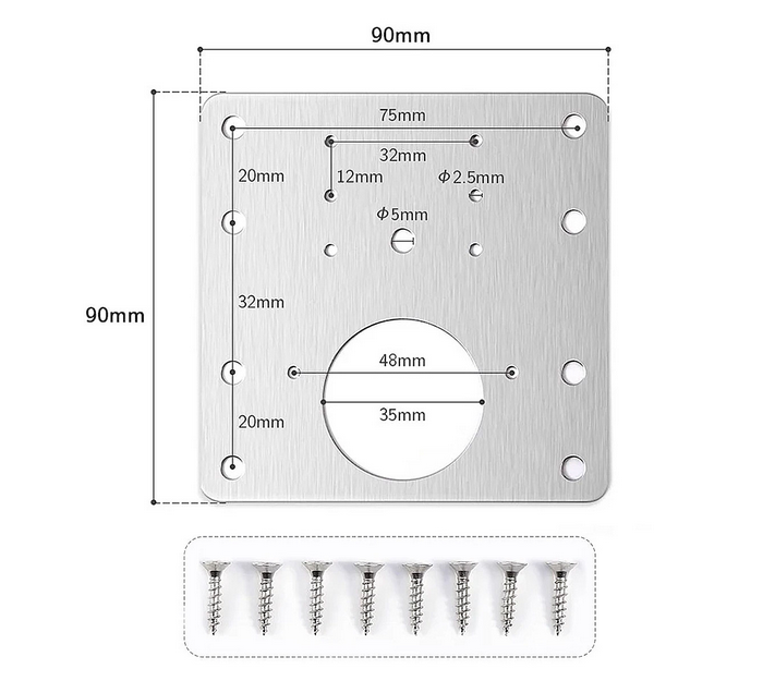 Pack 12 Placas Para Reparación de Bisagras