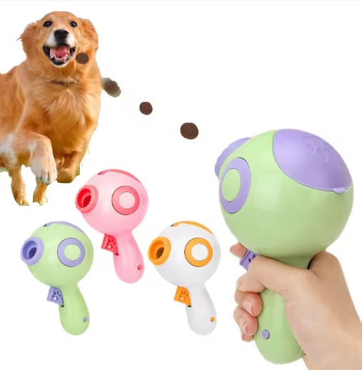 Pistola lanzador de alimentos para mascotas