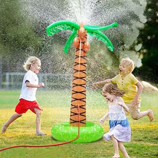 Palmera inflable con rociador de agua