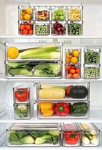 Set de 7 contenedores para refrigerador