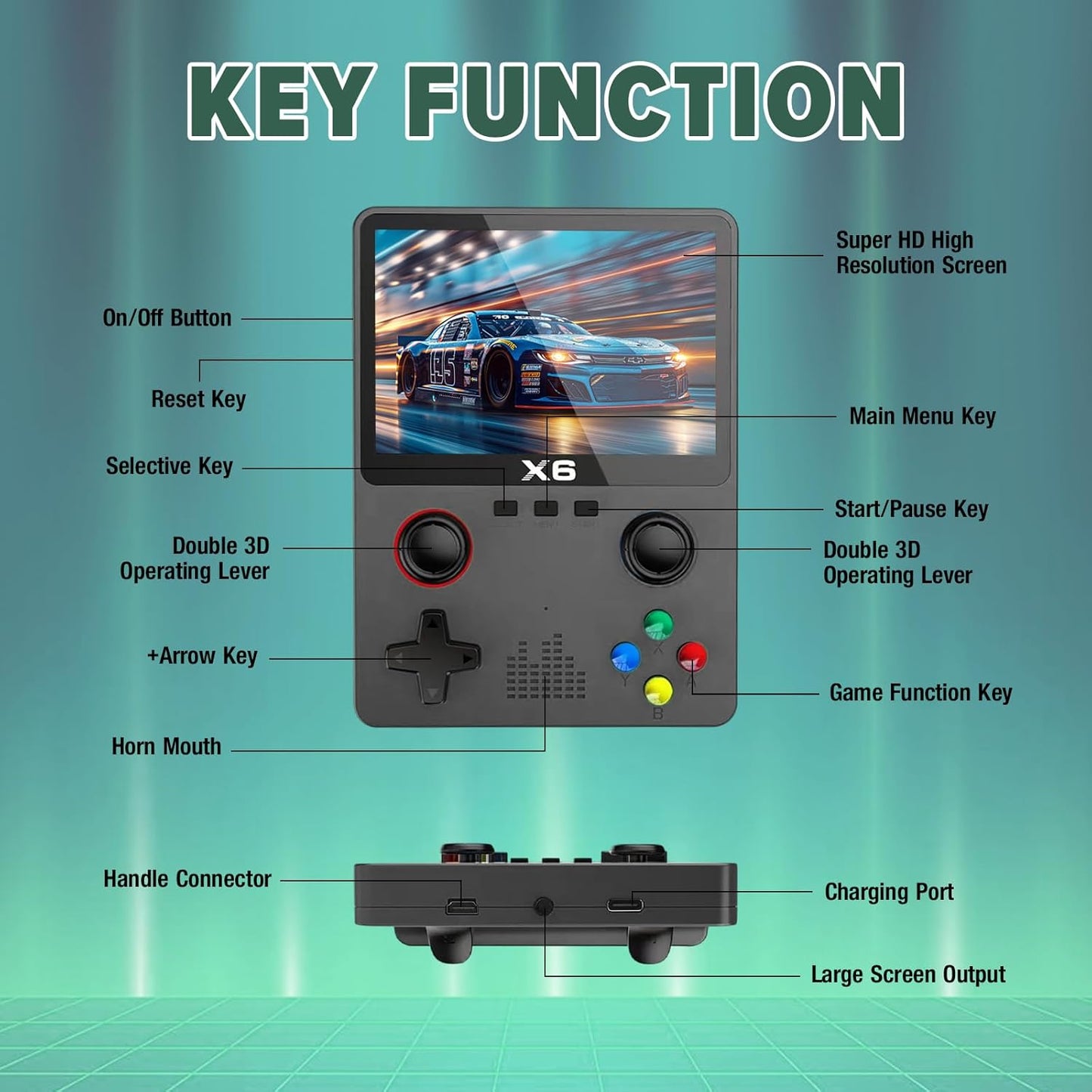 Consola Retro Portátil X6.