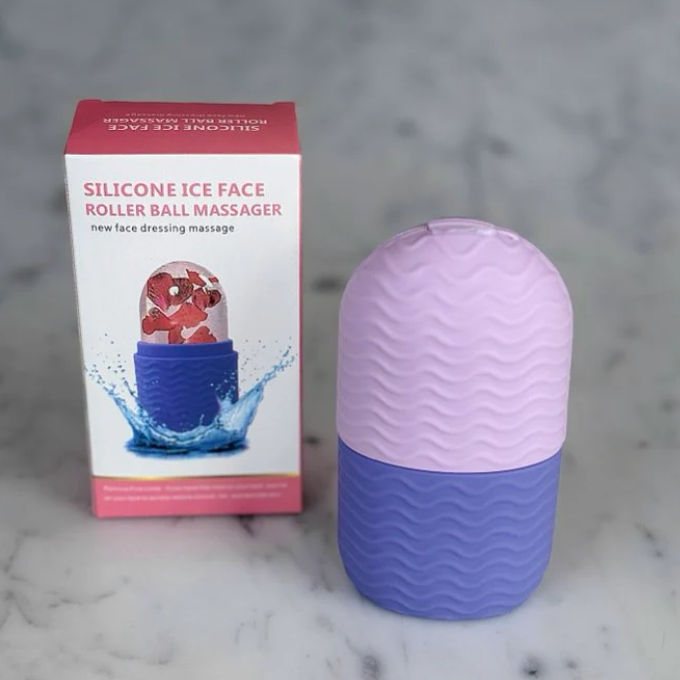 MASAJEADOR FACIAL SILICONA RODILLO HIELO