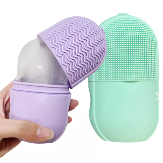 MASAJEADOR FACIAL SILICONA RODILLO HIELO