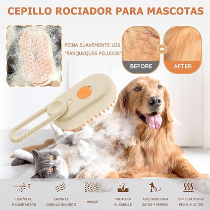 Cepillo Vapor 3 en 1. Todo Lo Que Necesitas Para Tu Mascota! 🐱🐶