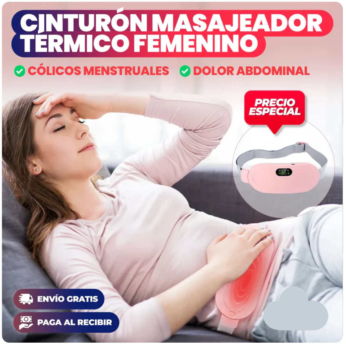 PACK Cinturón Térmico Y Gorro para la Migraña
