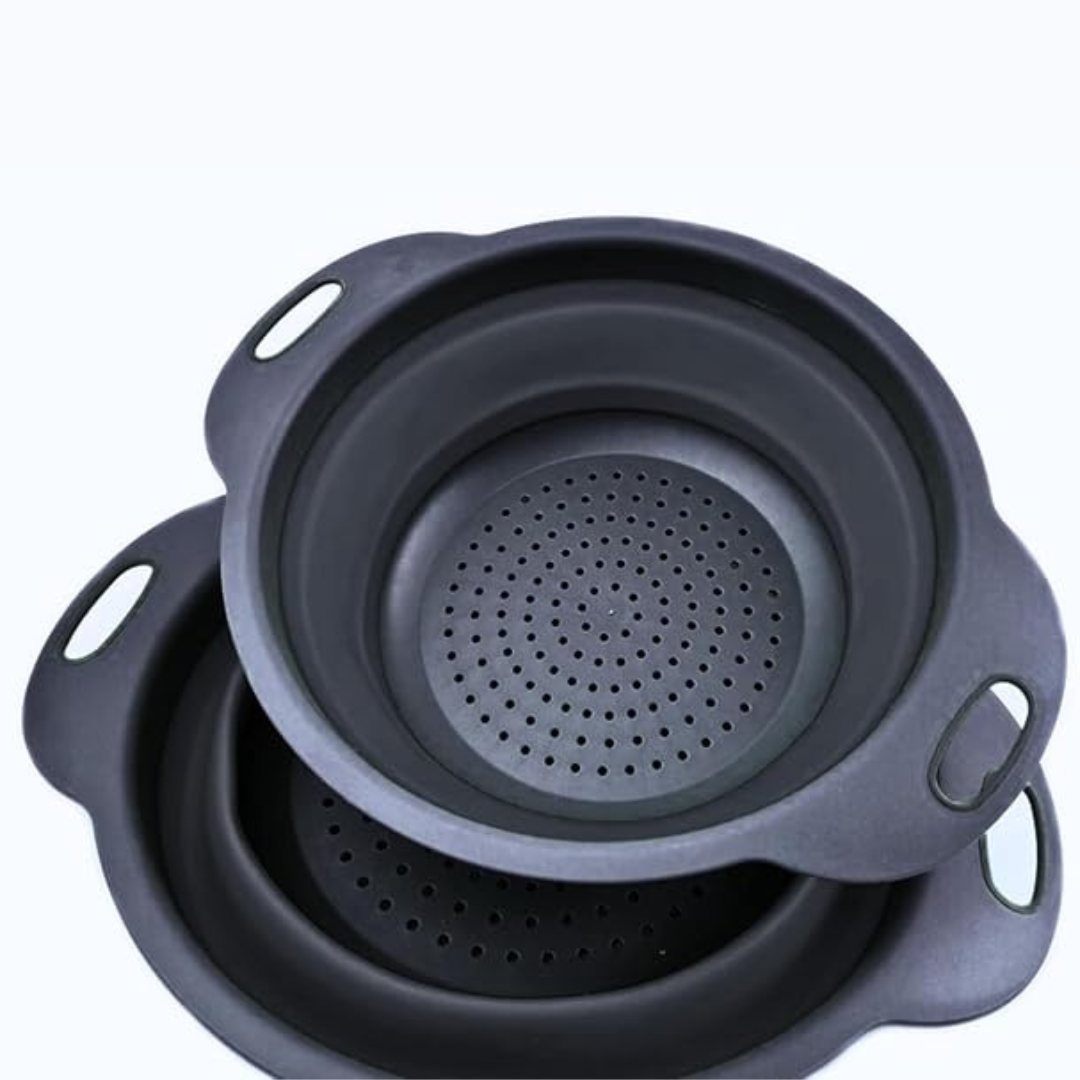 Colador Gris Retráctil