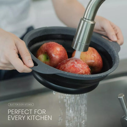 Colador Gris Retráctil