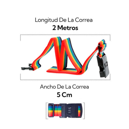 Correas de seguridad para equipaje con clave
