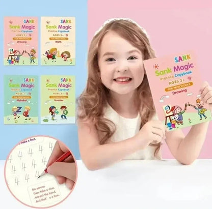 Set de Cuadernos mágicos de caligrafía reutilizables