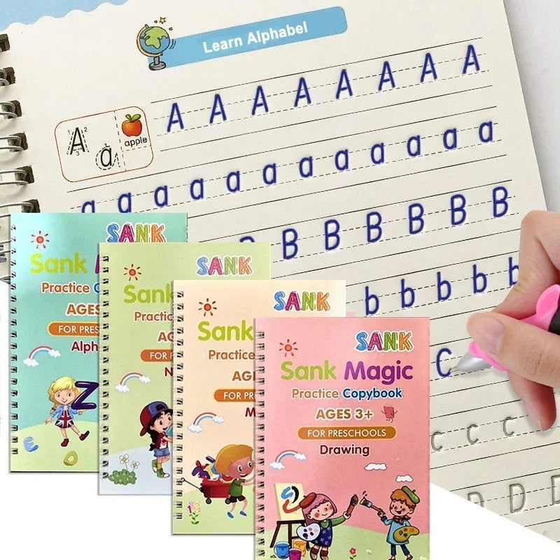 Set de Cuadernos mágicos de caligrafía reutilizables