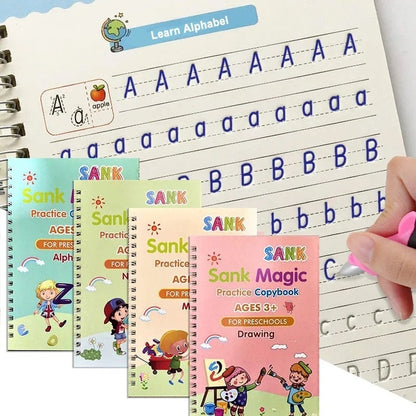 Set de Cuadernos mágicos de caligrafía reutilizables