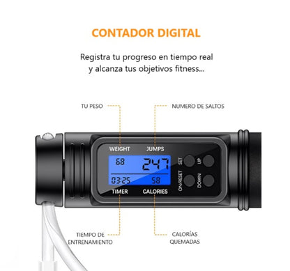 Cuerda de saltar con contador digital