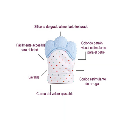 Guante mordedor de silicona para bebés