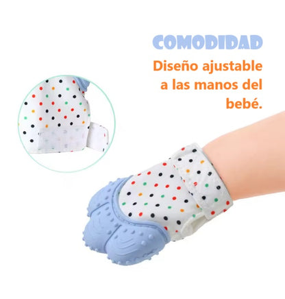 Guante mordedor de silicona para bebés