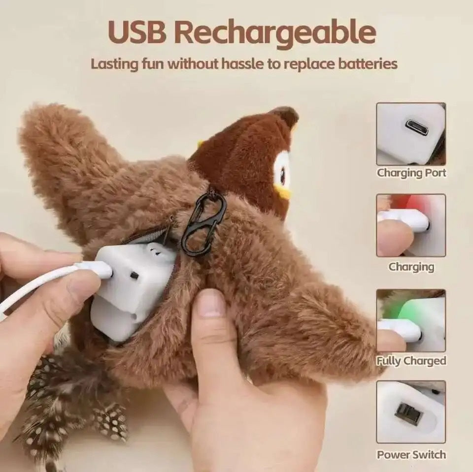 Juguete para gatos pájaro volador