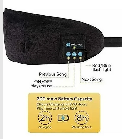 Máscara de descanso con auriculares