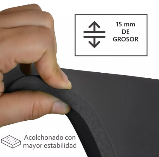 Mat Yoga Negra gruesa de 15mm