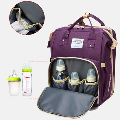Mochila Maternal 3 en 1 Mudador y Cuna
