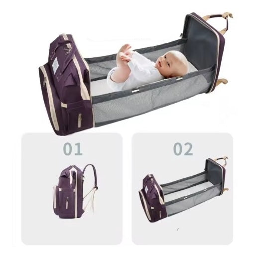 Mochila Maternal 3 en 1 Mudador y Cuna