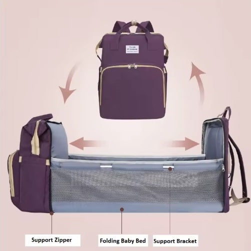 Mochila Maternal 3 en 1 Mudador y Cuna