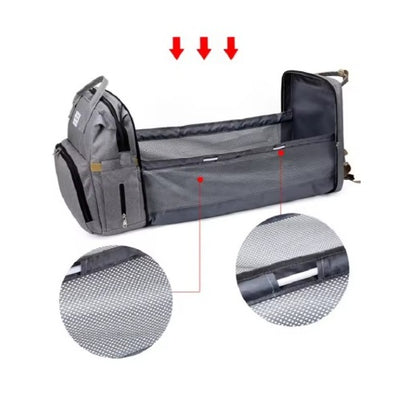 Mochila Maternal 3 en 1 Mudador y Cuna