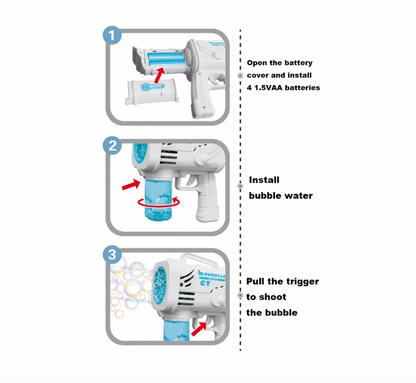 Pistola de Burbujas 12 Agujeros
