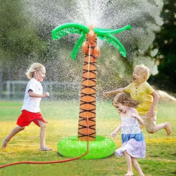 Palmera inflable con rociador de agua