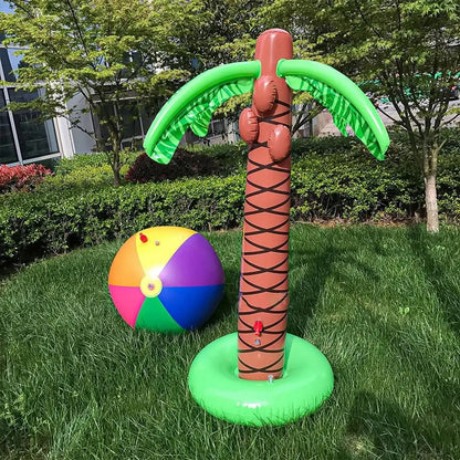 Palmera inflable con rociador de agua