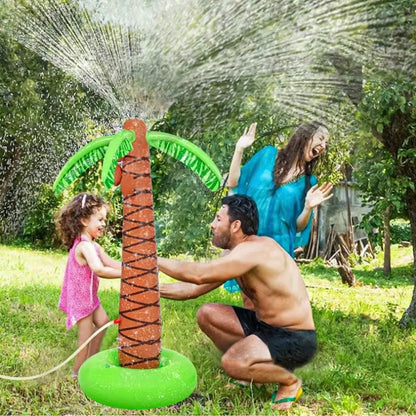 Palmera inflable con rociador de agua