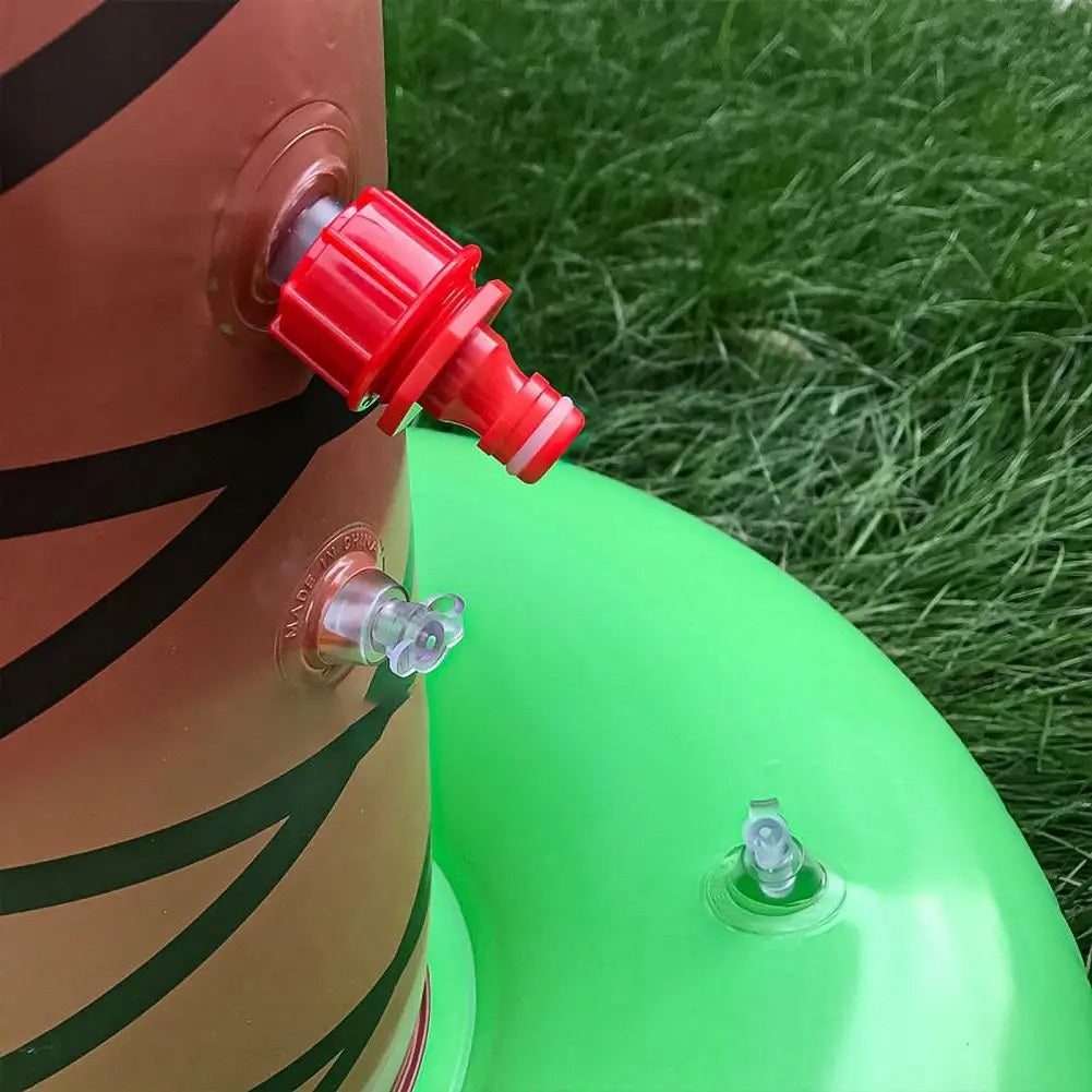 Palmera inflable con rociador de agua