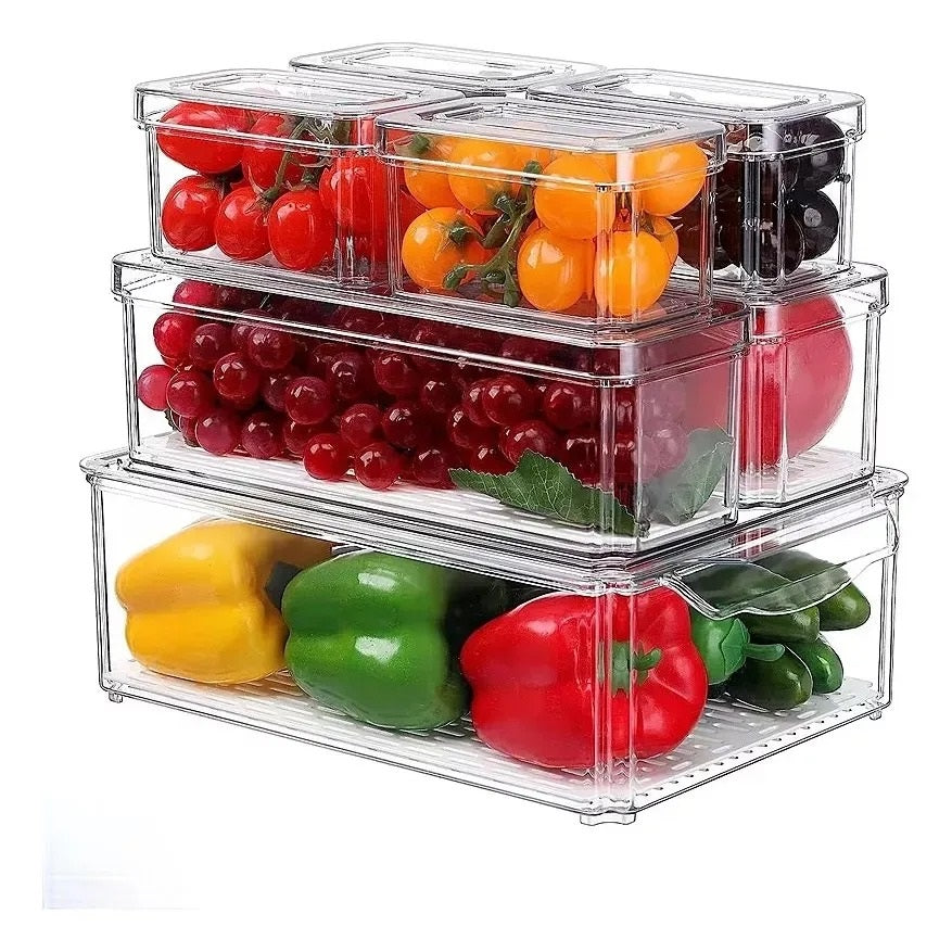 Set de 7 contenedores para refrigerador