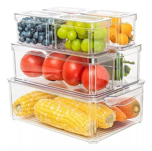Set de 7 contenedores para refrigerador