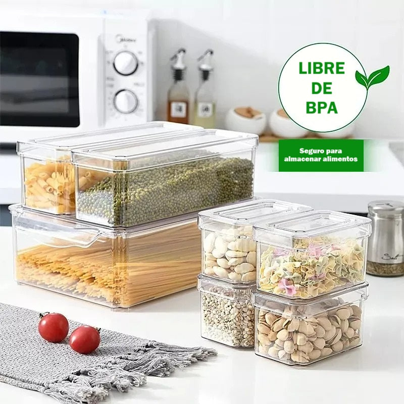 Set de 7 contenedores para refrigerador