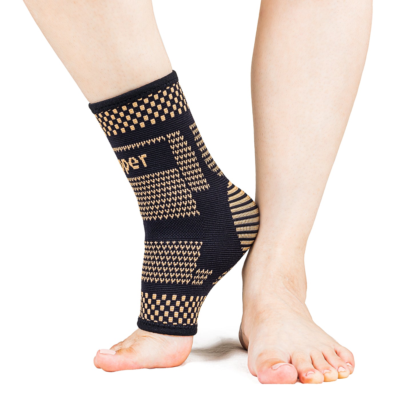 Tobillera de compresión con fibra de cobre