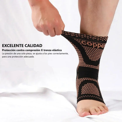 Tobillera de compresión con fibra de cobre