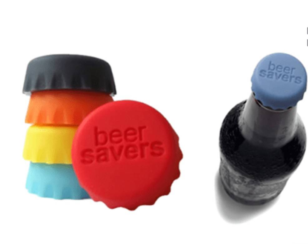 Set de 6 tapas de silicona para botellas