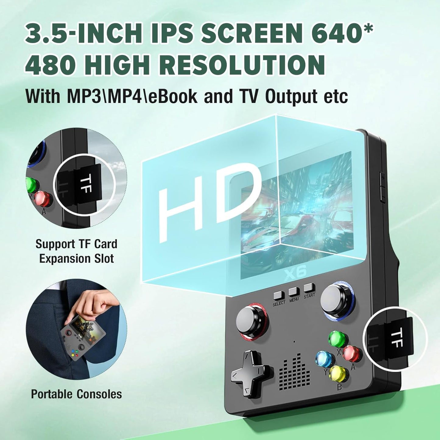 Consola Retro Portátil X6.