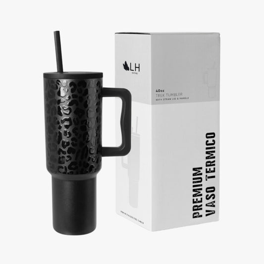 Vaso Térmico Animal Print Negro 1200ml