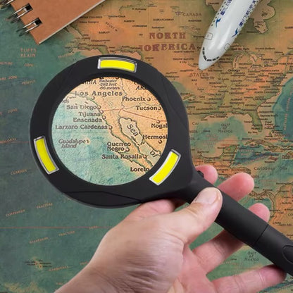 Lupa con luz LED para lectura