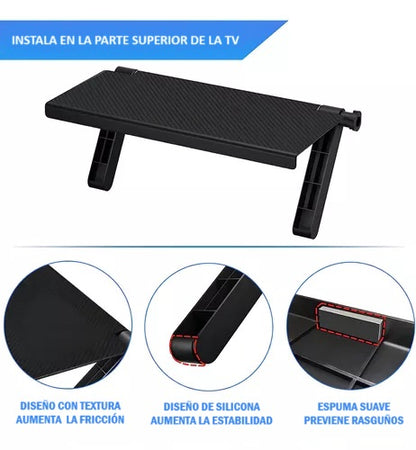 Soporte organizador de TV y Computador