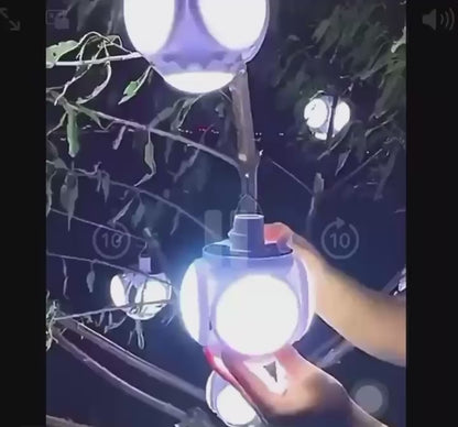 Lámpara de Emergencia de Triple Foco Esférico